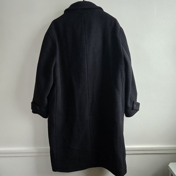 NEW ZARA ZW WOOL BLEND TOGGLES BLACK COAT-LIMITED EDITION BLOGGER FAVORITE LARGE - Picture 13 of 14